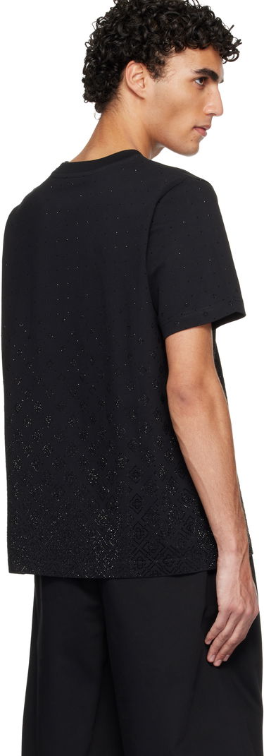 Tričko Casablanca Casablanca Crystal Monogram Logo Short Sleeve T-shirt Čierna | M-SP26-JTS-001-10, 2