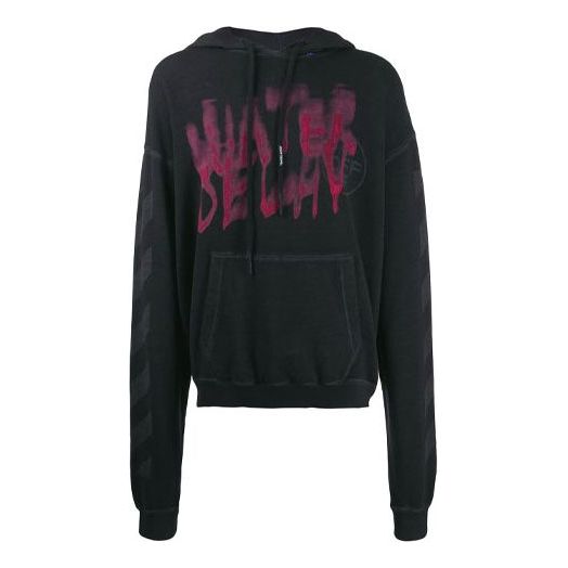 Mikina Off-White Virgil Aalon Water Delay Print Hoodie Čierna | OMBB037E19E300310988, 0