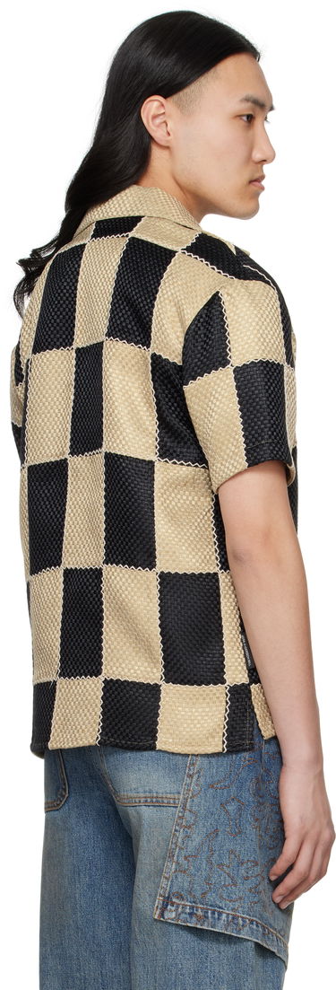 Košeľa Andersson Bell Andersson Bell Patchwork Open Collar Shirt Béžová | atb1233m, 2