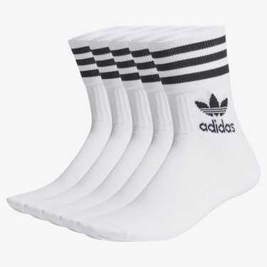 Ponožky adidas Originals Mid Cut Crew 5-Pack Biela | H65458, 3