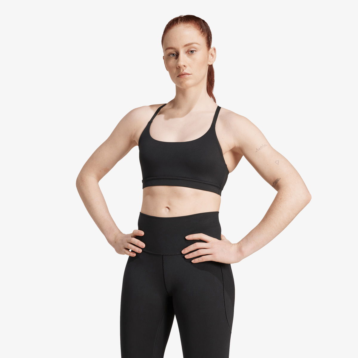 Podprsenka adidas Performance All Me Light Support Bra Čierna | JL5480, 1