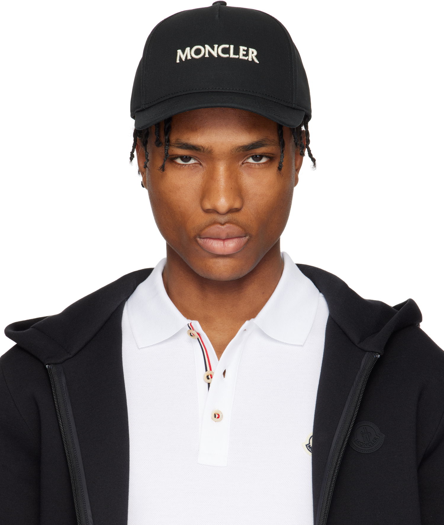 Šiltovka Moncler Moncler Embroidered Logo Gabardine Baseball Cap Čierna | K10913B0005404863, 0