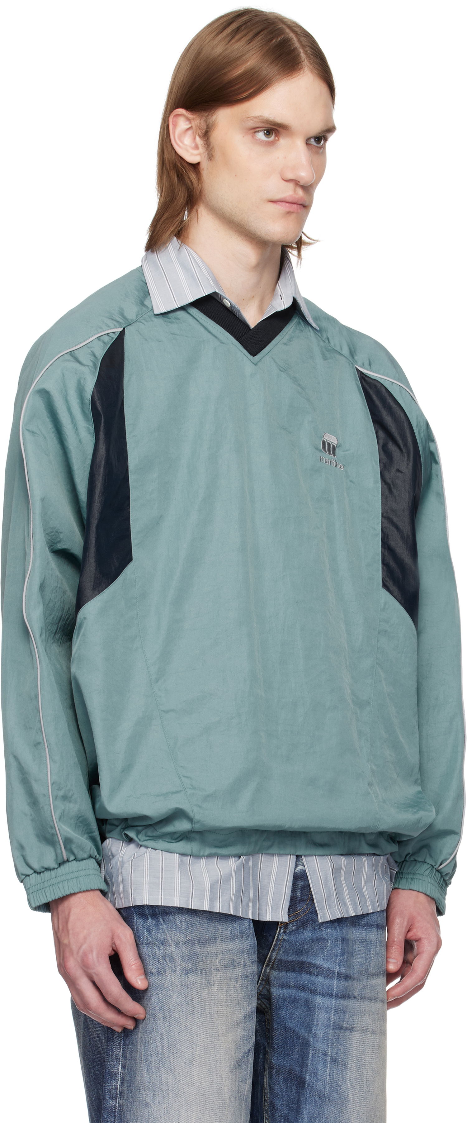 Vetrovka Martine Rose Martine Rose Sports Pullover Jacket Zelené | 136WP10410, 1