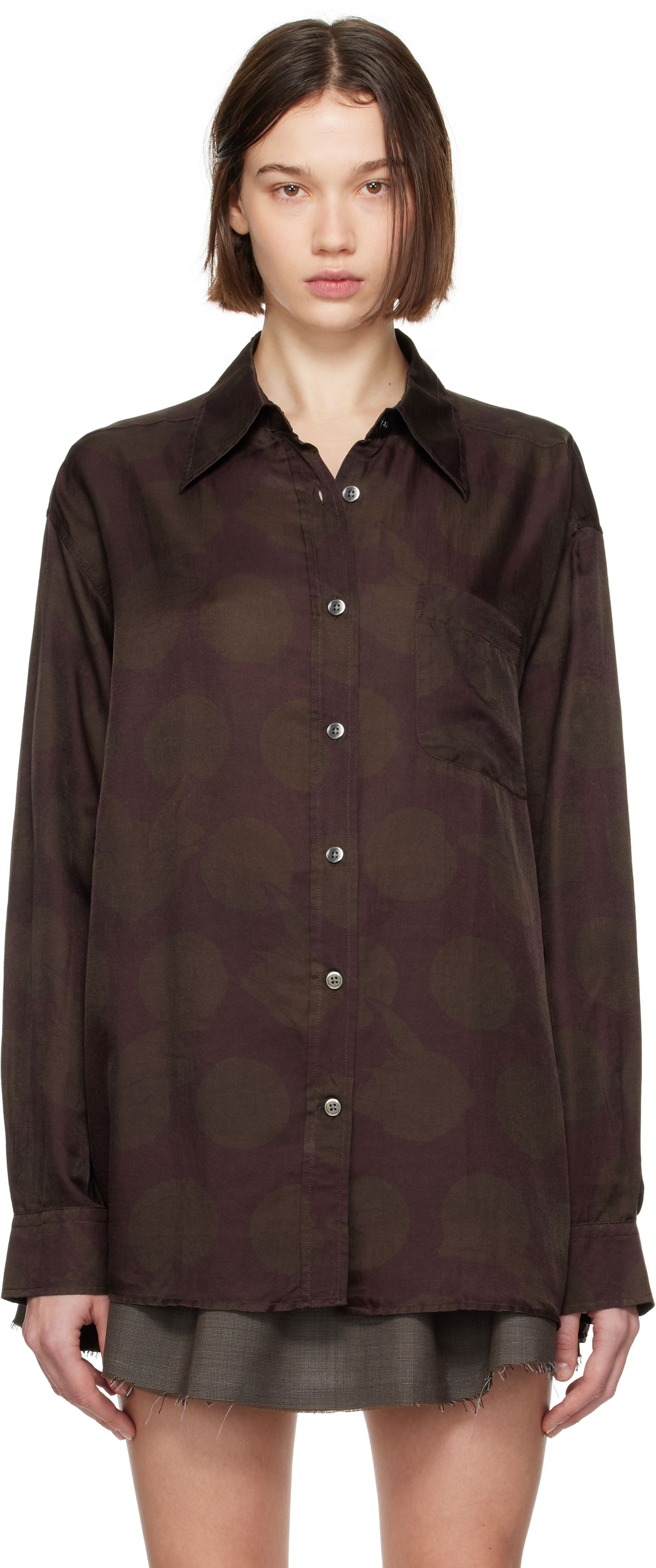 Košeľa OUR LEGACY Our Legacy Favourite Printed Shirt Hnedá | W4242FD, 0
