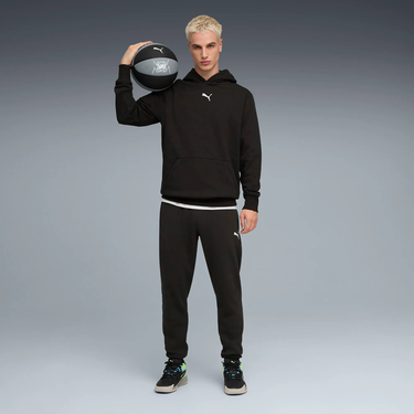 Mikina Puma Patterned Hoodie with Kangaroo Pocket Teamjaws Post Game Čierna | 689536-01, 4