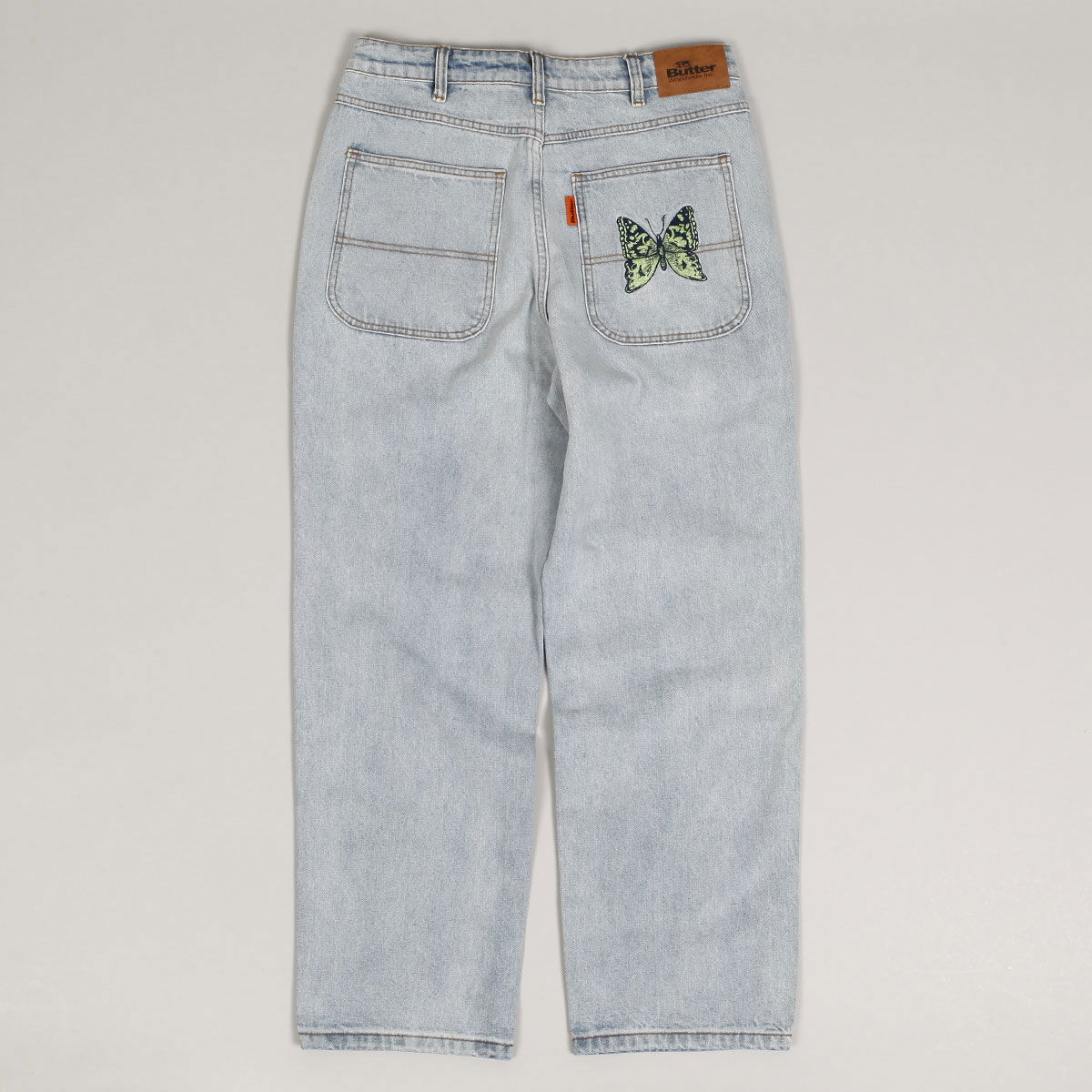 Džínsy Butter Goods Butterfly Denim Pants Modrá | butter-goods-butterfly-denim-jeans-bagy-fit-pants-light-blue, 0