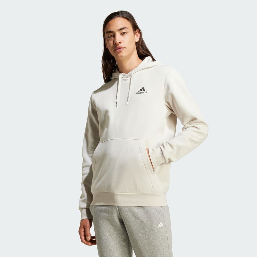 Mikina adidas Performance Essentials Fleece Biela | IZ4760