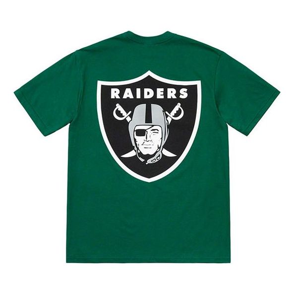 Tričko Supreme NFL Raiders Pocket Short Sleeve T-Shirt Zelené | SUP-SS19-10305