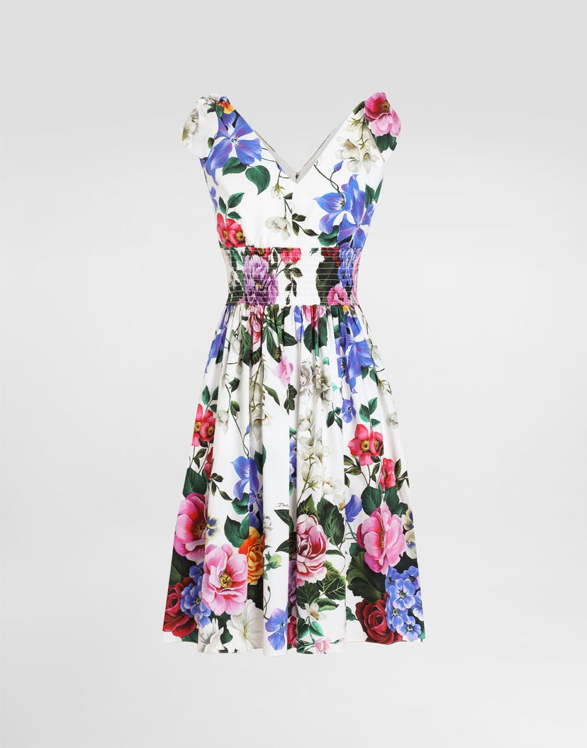 Šaty Dolce & Gabbana Dolce & Gabbana Floral Print Midi Dress Rôznofarebný | F6I0ATHS5S6HA5KT