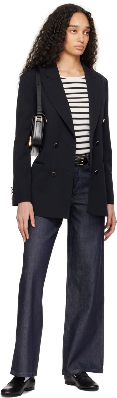 Bunda A.P.C. A.P.C. Anastasia Barbieri Edition Double-Breasted Blazer Navy | COHEY-F03226, 3