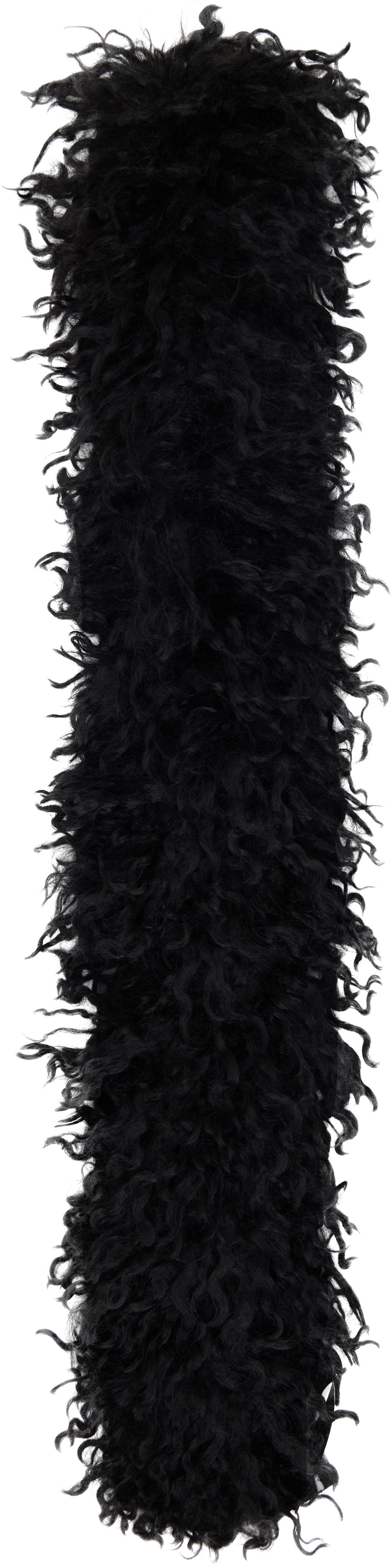 Šál Anna Sui Anna Sui Faux Curly Lamb Fur Long Scarf Čierna | A1025A1, 1
