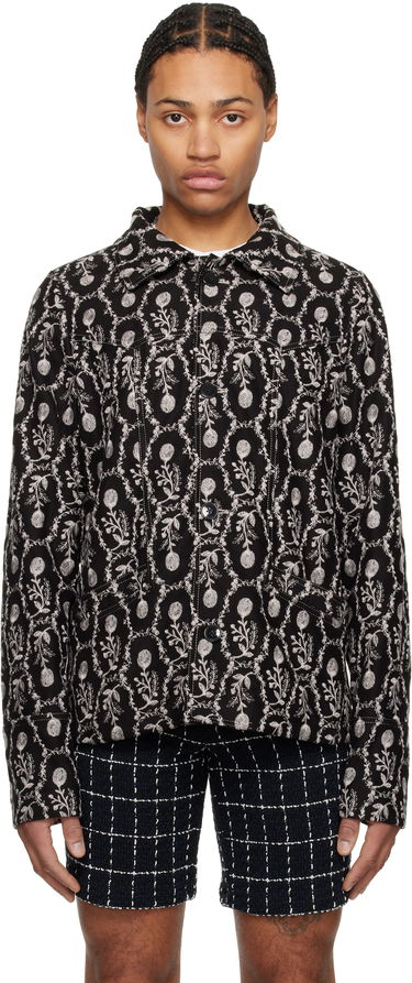 Bunda Anna Sui Anna Sui Sleeping Beauty Embroidered Faux-Suede Jacket Čierna | M1125A31, 0