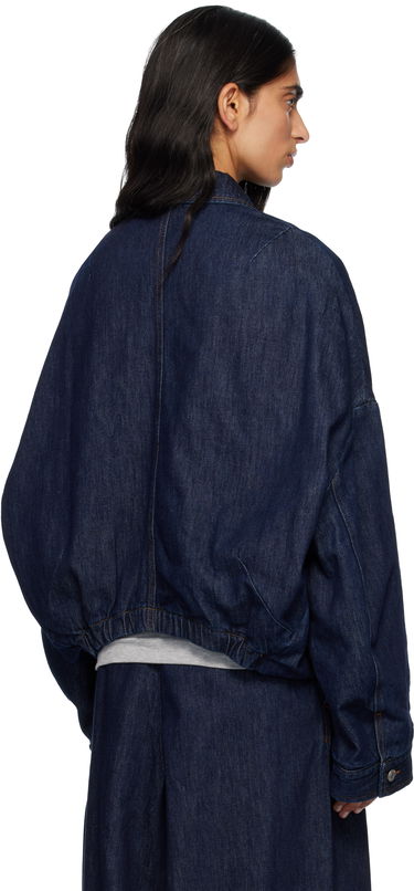Bunda Dries Van Noten Dries Van Noten Oversized Lined Denim Jacket Navy | 252-010515-2381, 2