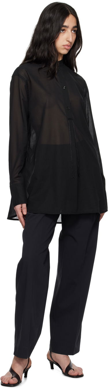 Košeľa TOTEME TOTEME Stand-Collar Sheer Shirt Čierna | 252-WRT0427-FB0372, 3