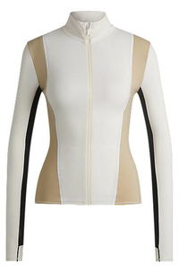 Color-Block Stretch Zip-Up Active Jacket