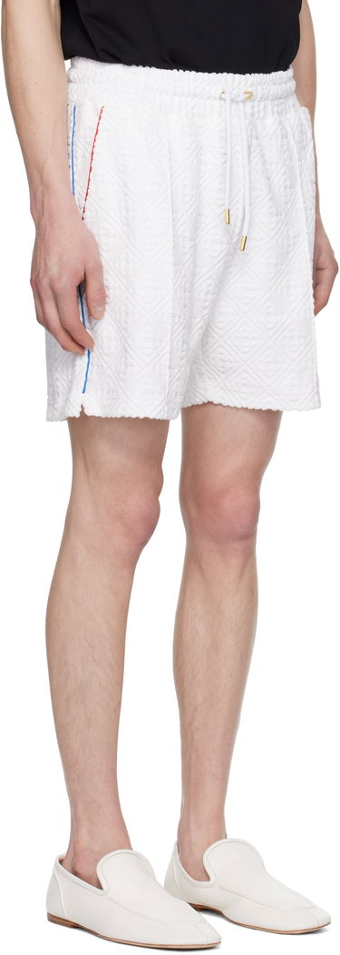 Šortky Casablanca Casablanca Monogram Jacquard Towelling Shorts Biela | MPF25-JTR-271-01, 1