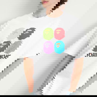 Tričko BAPE Multi Ape Head T-Shirt Biela | 001TEL801318M-WHT, 5