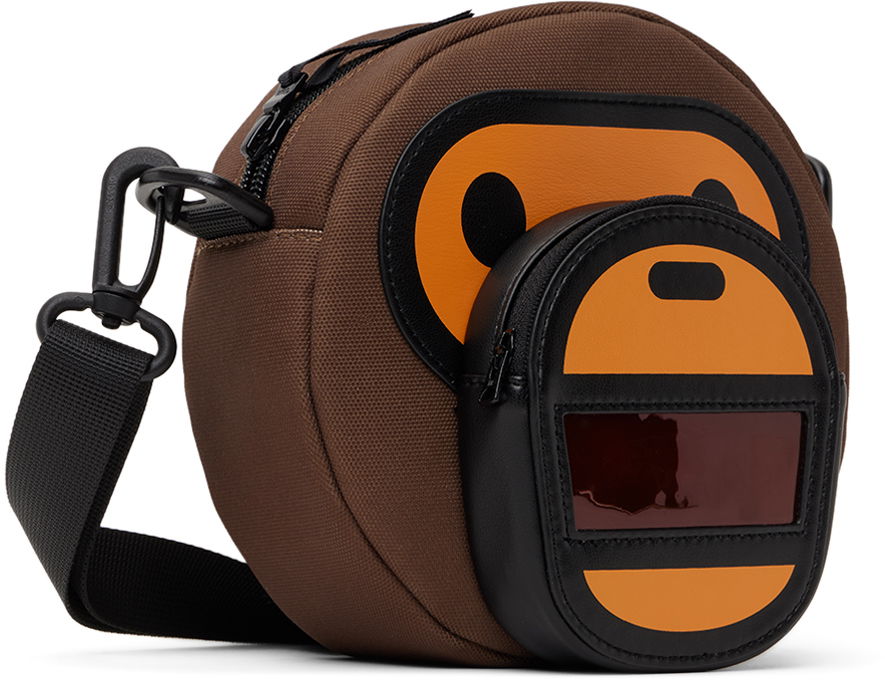 Taška cez rameno BAPE Baby Milo Round Crossbody Bag Hnedá | 002BAK303004K, 1