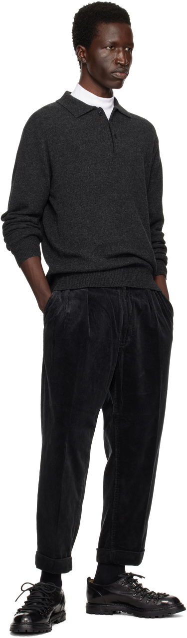 Sveter BEAMS BEAMS PLUS Knit Polo Šedá | 38120004103, 3