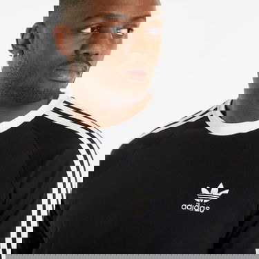 Tričko adidas Originals Long Sleeve 3 Stripe Tee Čierna | IA4877, 4