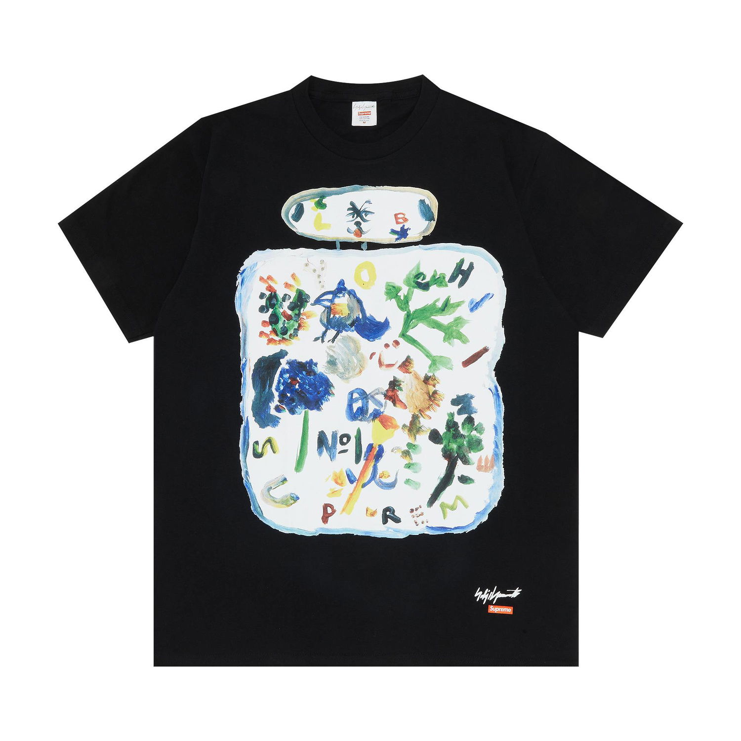 Tričko Supreme Yohji Yamamoto x Paint Tee Čierna | FW22T3 BLACK, 1