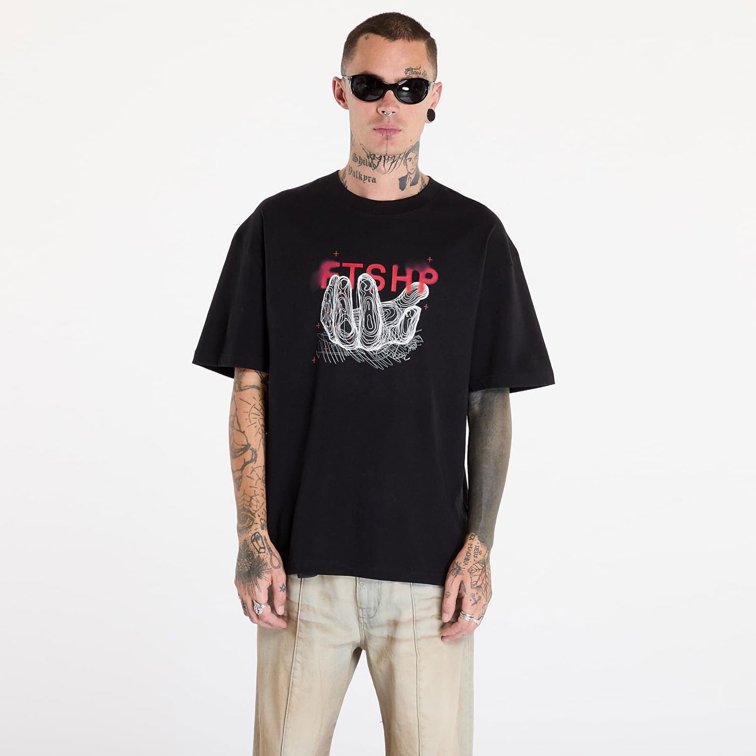 Tričko Footshop FTSHP Handful T-Shirt UNISEX Black XS Čierna | FTSHP_423, 0