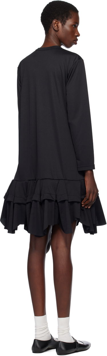 Šaty Comme des Garçons Comme des Garçons Midi Dress with Ruffles Čierna | RO-T009-051-1, 2