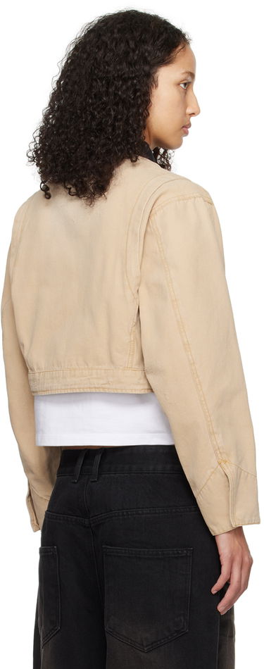 Bunda We11done We11done Distressed Cropped Jacket Béžová | WD-DJ0-24-309-W-BG, 2