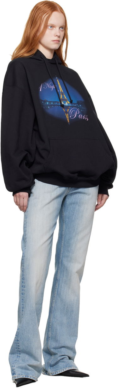 Mikina VETEMENTS VETEMENTS 'Night In Paris' Oversized Hoodie Čierna | UH76HD410B, 3