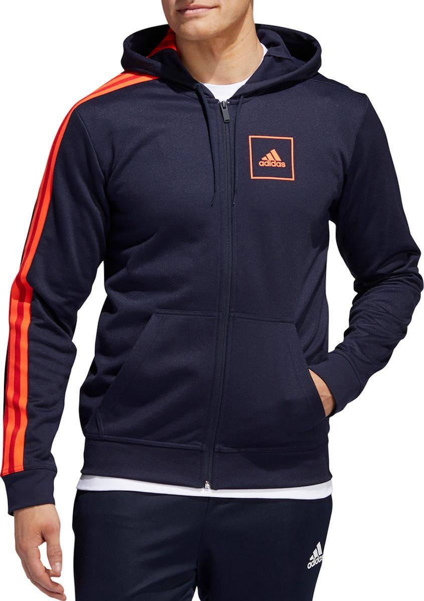 Mikina adidas Performance Sportswear 3S Pique Full-Zip Hoodie Navy | fi4664, 0