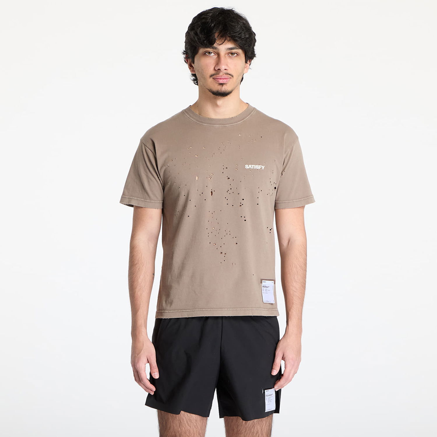 Tričko Satisfy Satisfy MothTech Distressed T-Shirt Hnedá | 11006-AFA-SAB, 0