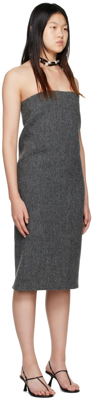 Šaty We11done We11done Women's Strapless Midi Dress Šedá | WD-OP3-22-194-W-GY, 1
