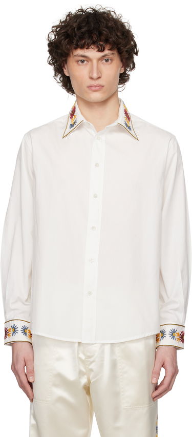 Košeľa Bode Bode Candyfloss Embroidered Shirt Biela | MRS25SH003, 0