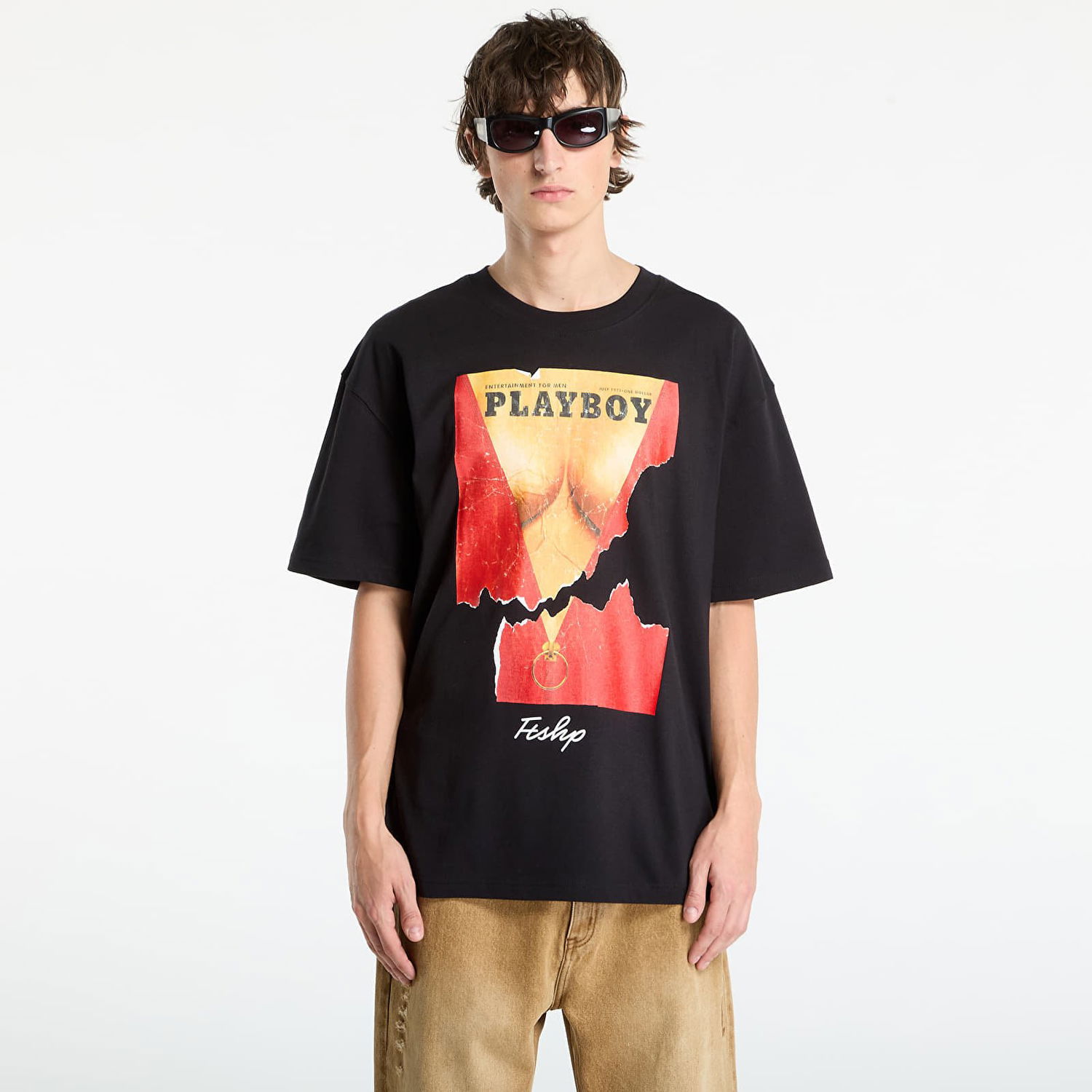 Tričko Footshop Playboy x FTSHP Cover Tee 1973/7 UNISEX Black Čierna | FTSHP_523, 0