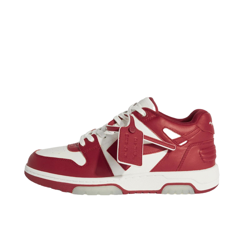 Tenisky a topánky Off-White Out Of Office OOO Low Tops Burgundy White Červená | OMIA189F23LEA004-0129