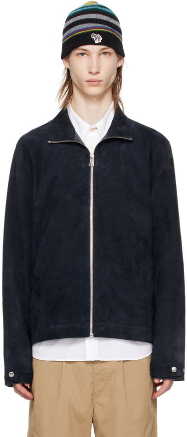 Bunda Paul Smith PS Paul Smith Zip Suede Jacket Navy | M2R-711YL-M21985-49, 0