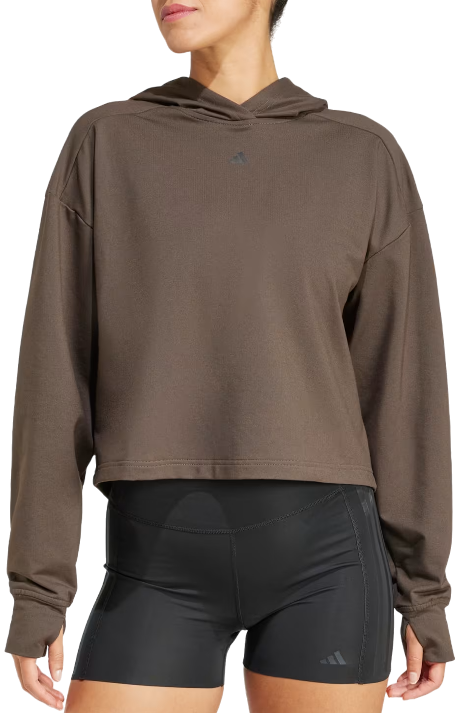 Mikina adidas Originals Power Loose Fit Back-Ventilation Hoodie Hnedá | iw3190, 0