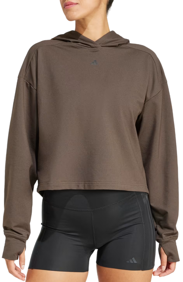Mikina adidas Originals Power Loose Fit Back-Ventilation Hoodie Hnedá | iw3190, 0