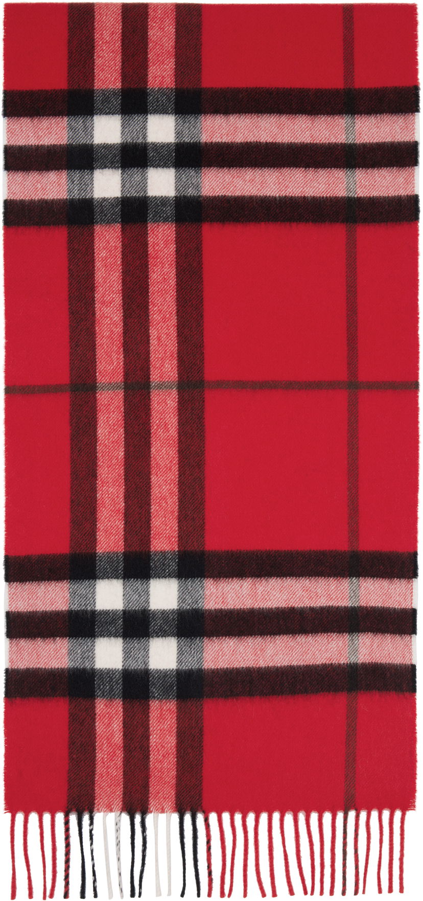 Šál Burberry Burberry Check Cashmere Scarf Červená | 8112640