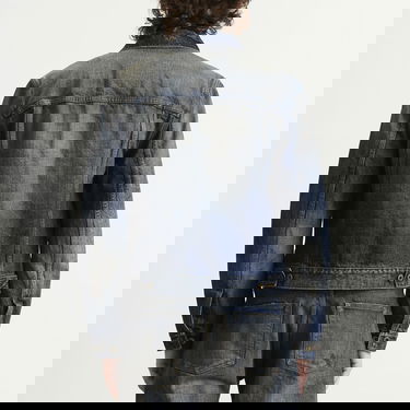 Bunda Rick Owens Rick Owens DRKSHDW Denim Trucker Jacket Modrá | DL02E2788-HVWJP-186, 3