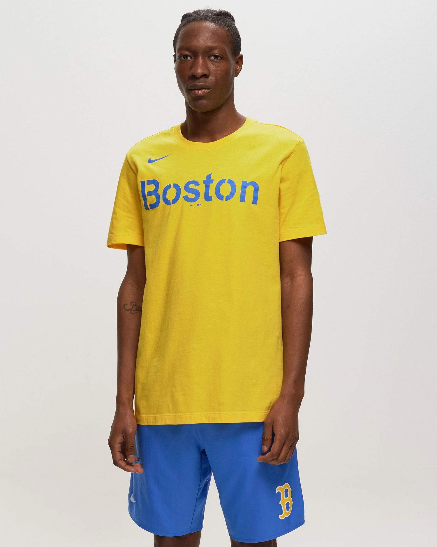 Tričko Nike MLB Boston Red Sox S/S Essential Cotton Tee Žltá | N199-77I-BQ-0A3, 1
