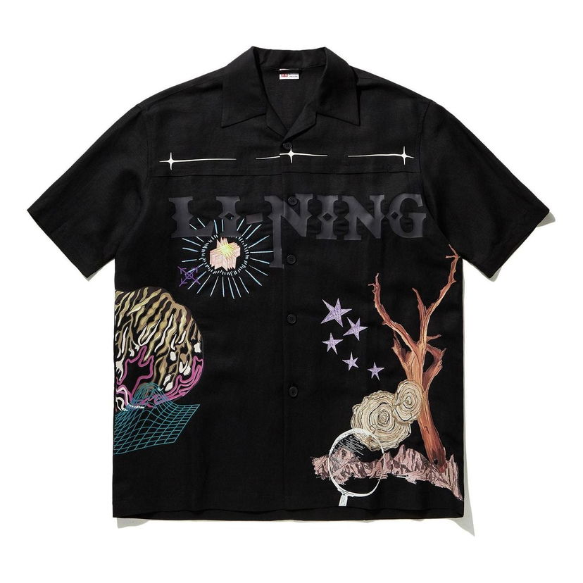 Košeľa Li-Ning Graphic Print Shirt Čierna | ASHU047-2
