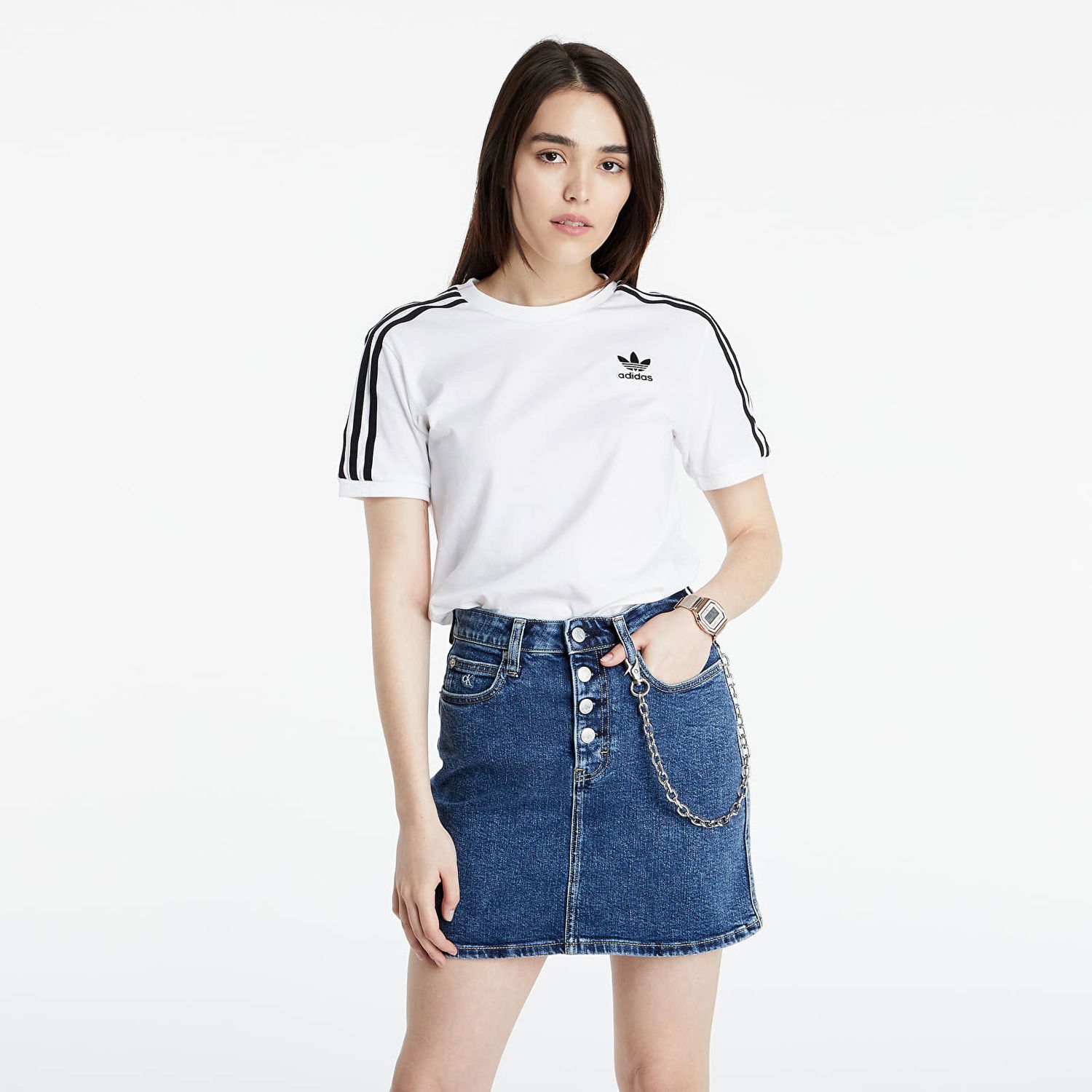 Tričko adidas Originals Adicolor Classics 3 Stripes Tee Biela | GN2913, 0