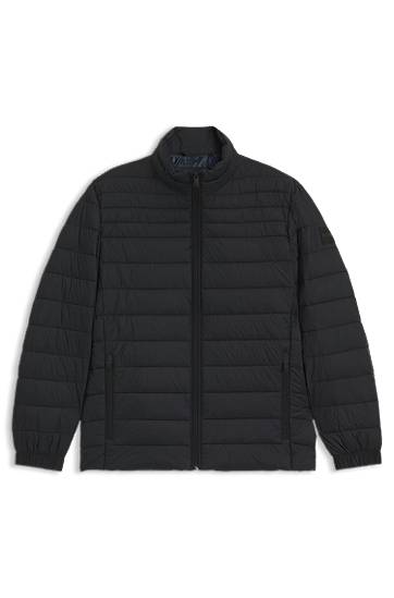 Prešívaná bunda BOSS Packable slim-fit jacket with water-repellent mixed quilting Čierna | 50549252