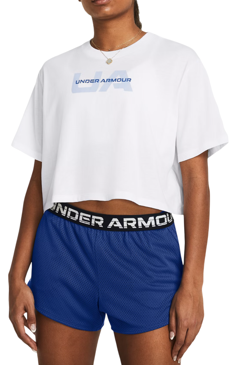 Crop Top Under Armour Crop T-Shirt Biela | 1386846-100