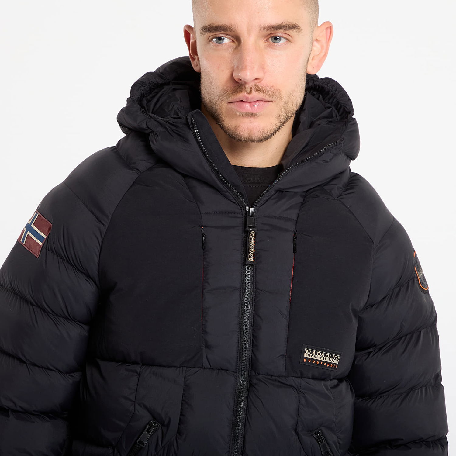 Prešívaná bunda Napapijri Hooded Puffer Jacket A-Moesa Puf Čierna | NP0A4I1R0411, 1