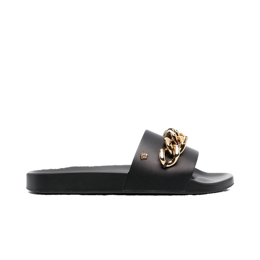 Tenisky a topánky Versace Medusa Chain Slide Black Leather Čierna | DSU8463-DV46G-KVO41