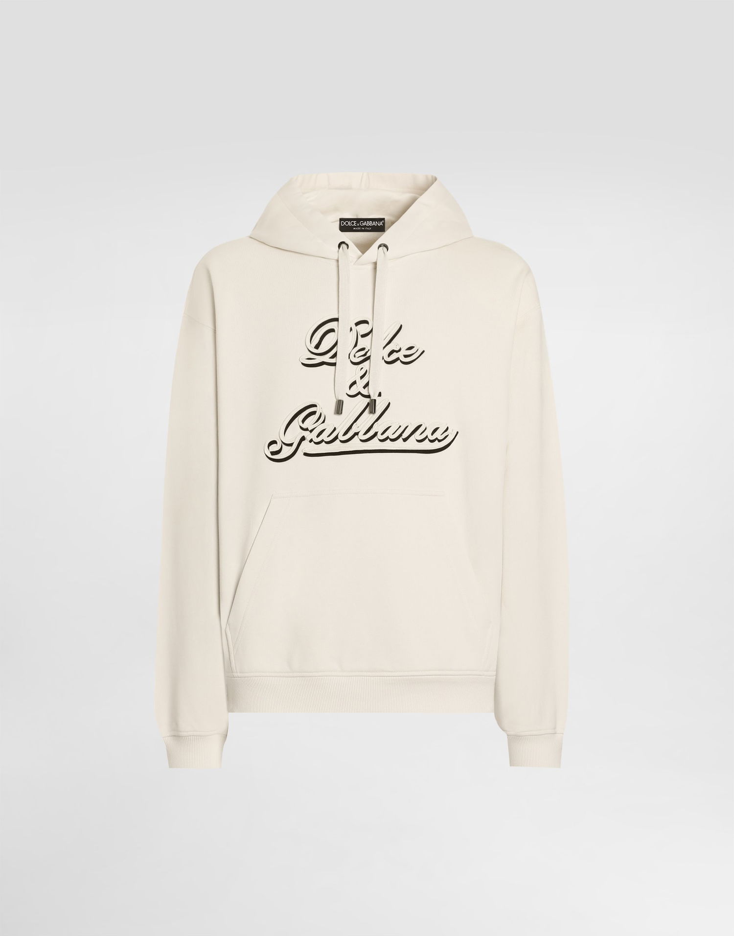 Mikina Dolce & Gabbana Jersey Hoodie with Dolce & Gabbana Embroidery Béžová | G9ZU0ZG7PGAA4567, 0