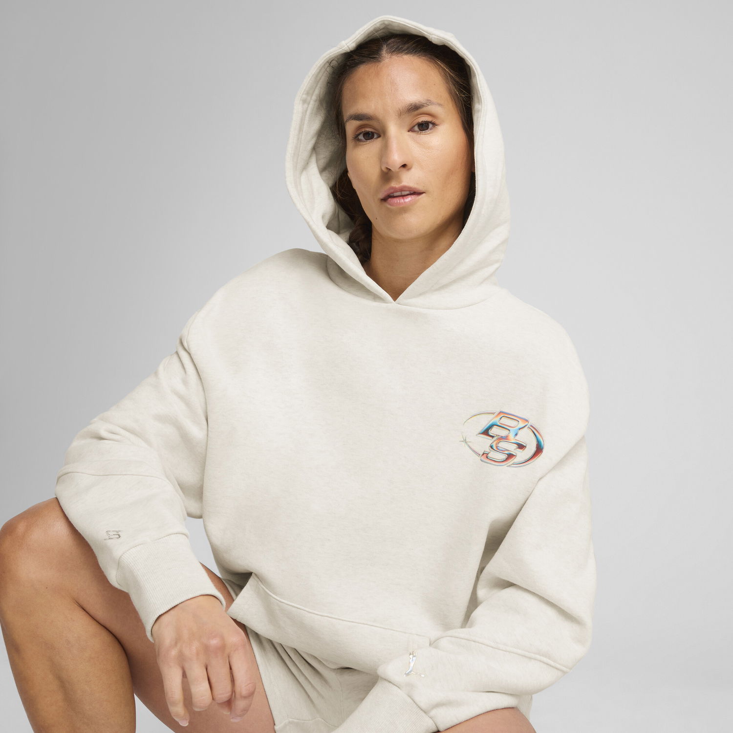 Mikina Puma Stewie Prism Basketball Hoodie Béžová | 630524_01, 1