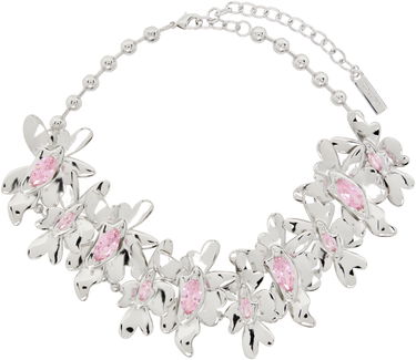 Náhrdelník Collina Strada Collina Strada Silver Tone Pink Daisy Necklace Metalická | XX1089, 0